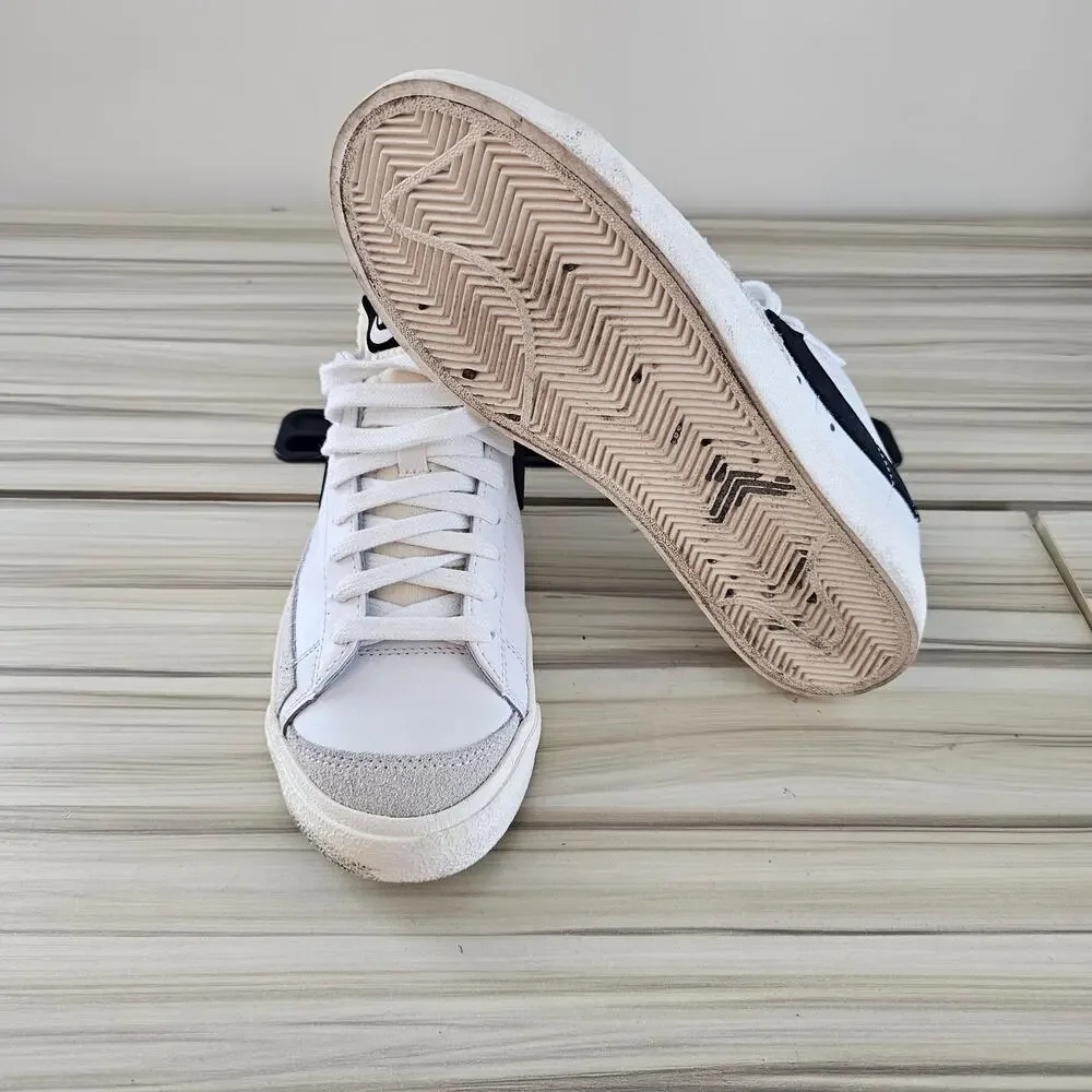 Nike White Leather Blazer Low '77 Vintage Men's Shoes Sneakers Size 7.5 - Picture 7 of 10